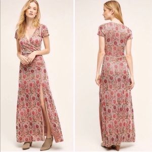 CECILIA PRADO Floral Metallic Maxi Dress
